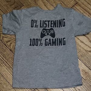 The Children's Place Gray '0% Listening 100% Gaming' Graphic Tee